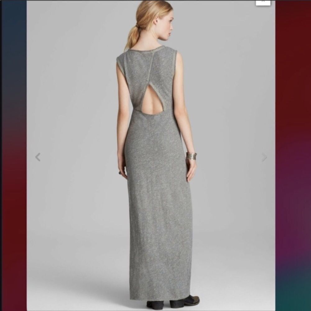FREE PEOPLE Sleeveless Open Back Maxi Dress Grey XS - Picture 12 of 14